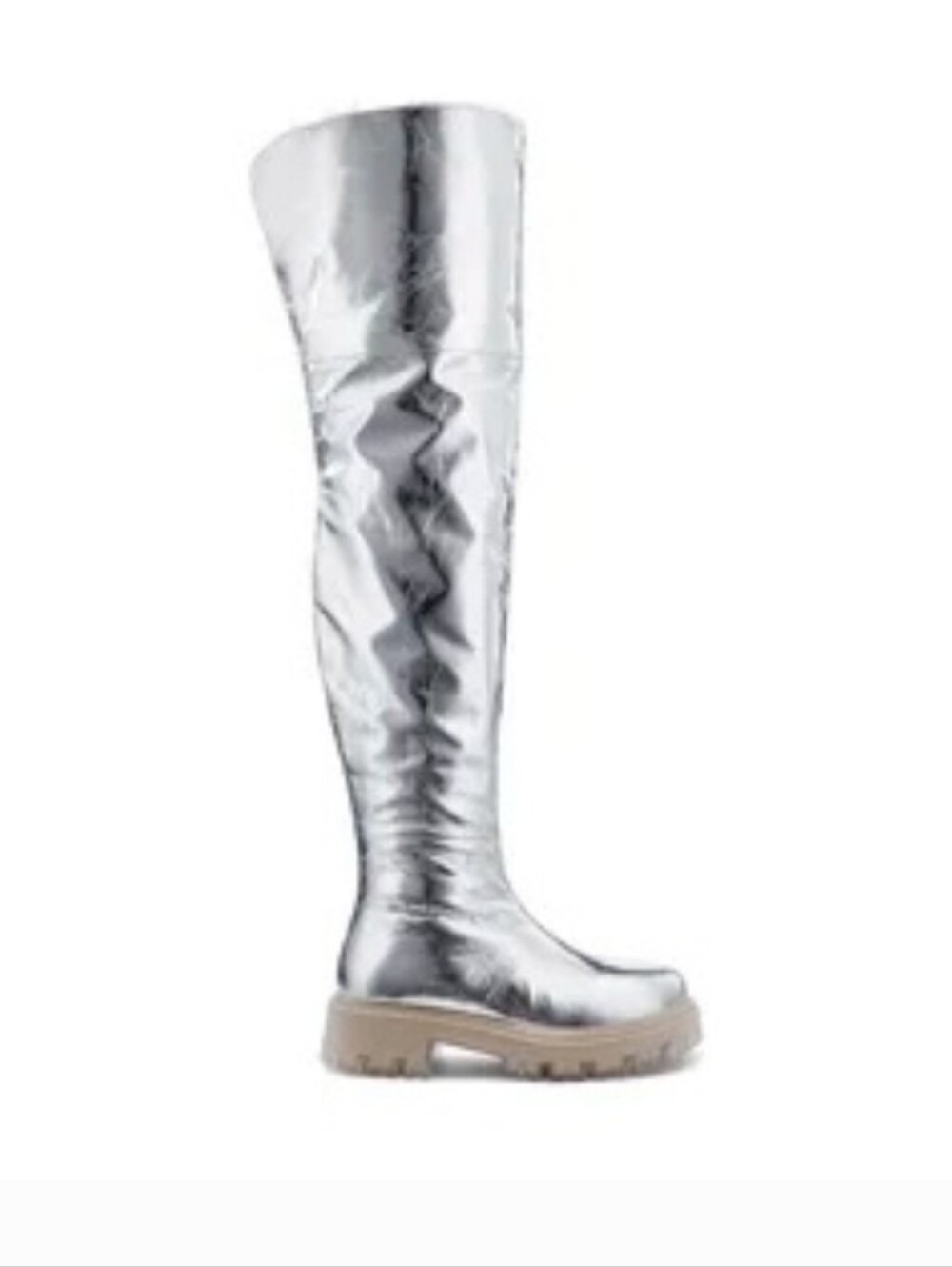 Iamjenniferle  SILVER STRYKER (THIGH HIGH FLAT)